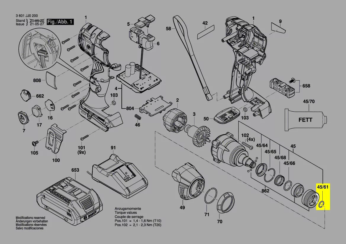 bague porte-outil réf. 0 618 800 045 Bosch